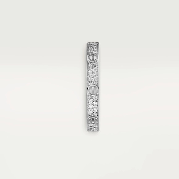 ***SOLD** Cartier Pave Diamonds Love Ring White gold Box +Cert of Authenticity - Picture 5 of 15